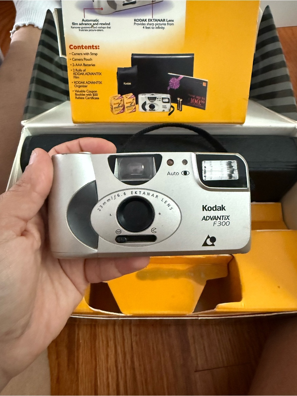 Kodak Advantix F300 Silver 35mm Point-and-Shoot Camera Open Box